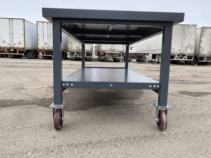 Steel Rolling Tool Table with Two Layers and Locking Casters – TC025M

Mobile Workbench with Gray Finish in Garage Setup

Heavy-Duty 2-Tier Steel Workstation for Industrial Use

Tool Table with Smooth-Rolling Wheels and Shelf Storage

Front Angle of Steel Workbench with Lower Shelf and Locking Wheels

Industrial Workshop Setup Featuring TC025M Rolling Bench

Side View of Assembled Rolling Work Table in Gray Metal