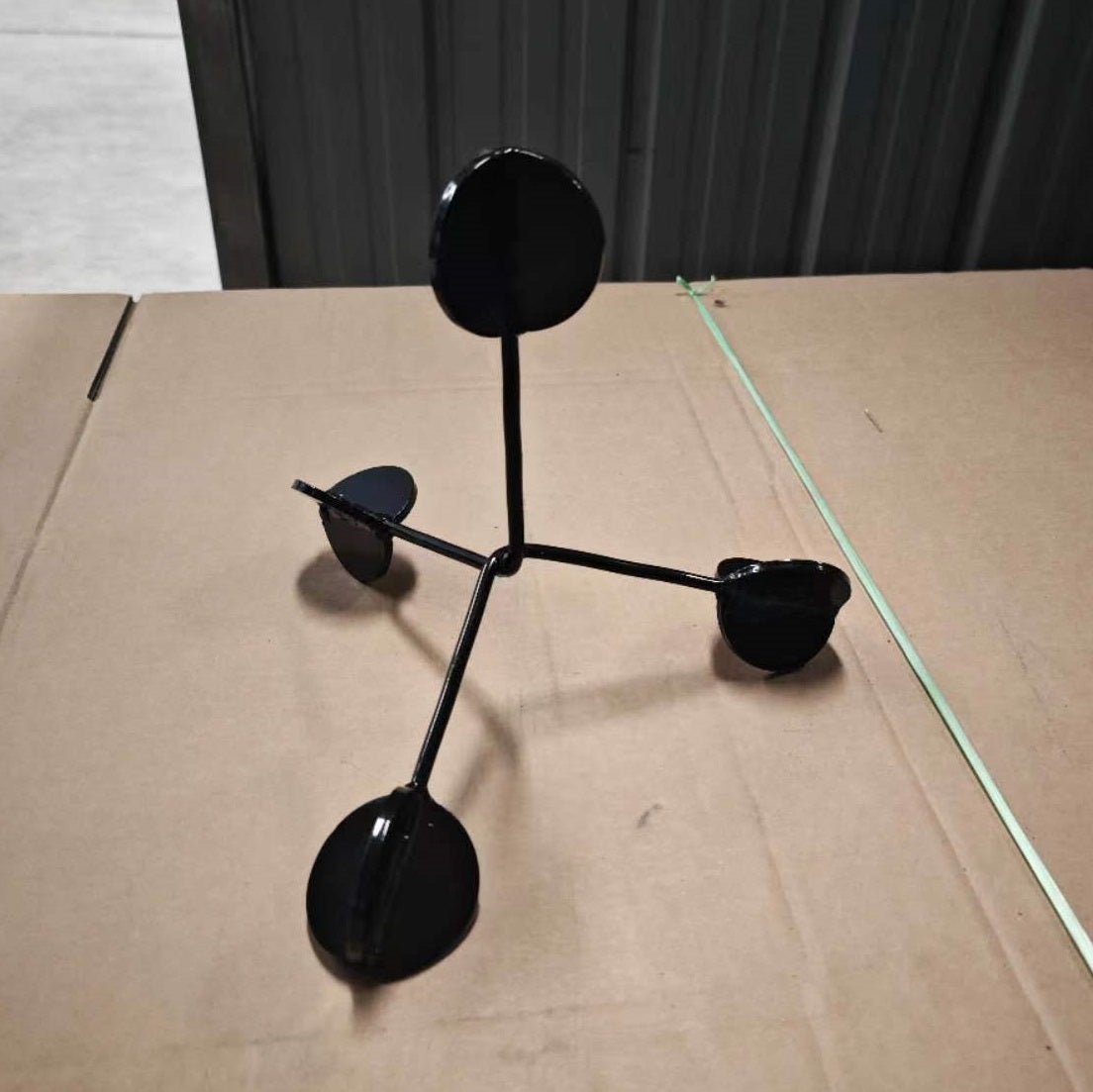 Reactive steel shooting target setup on floor
Durable metal target for pistol and rifle practice
Steel target with dual reactive plates for precision shooting
Heavy-duty gun target for indoor or outdoor range
Shooting range steel target with audible hit feedback