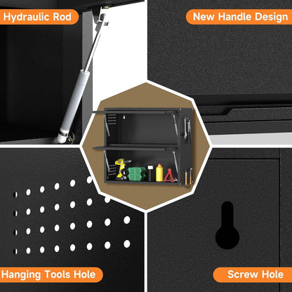 NEW Steel Utility Cabinet 27.2″ × 12.6″ × 25.6″ Black Workshop Storage YCDM229 - with | Sold by Uncle Wiener's Wholesale