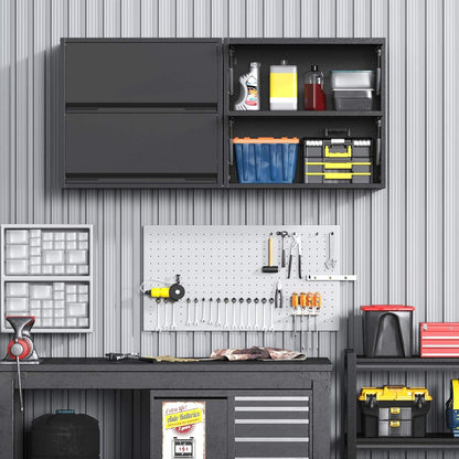 NEW Steel Utility Cabinet 27.2″ × 12.6″ × 25.6″ Black Workshop Storage YCDM229 - with | Sold by Uncle Wiener's Wholesale