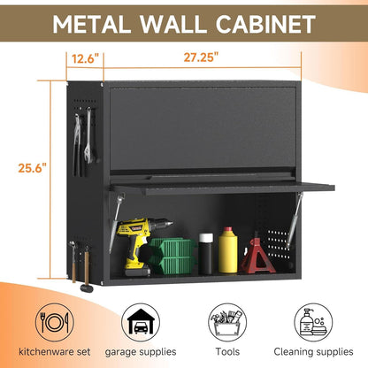 NEW Steel Utility Cabinet 27.2″ × 12.6″ × 25.6″ Black Workshop Storage YCDM229 - with | Sold by Uncle Wiener's Wholesale