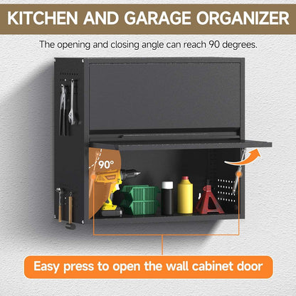 NEW Steel Utility Cabinet 27.2″ × 12.6″ × 25.6″ Black Workshop Storage YCDM229 - with | Sold by Uncle Wiener's Wholesale