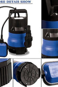 Submersible sump pump with float switch for dirty water removal

blue and black sump pump for residential basement use

1/2 HP sump pump model with high GPH flow

1.5 HP submersible pump for water drainage and flood prevention