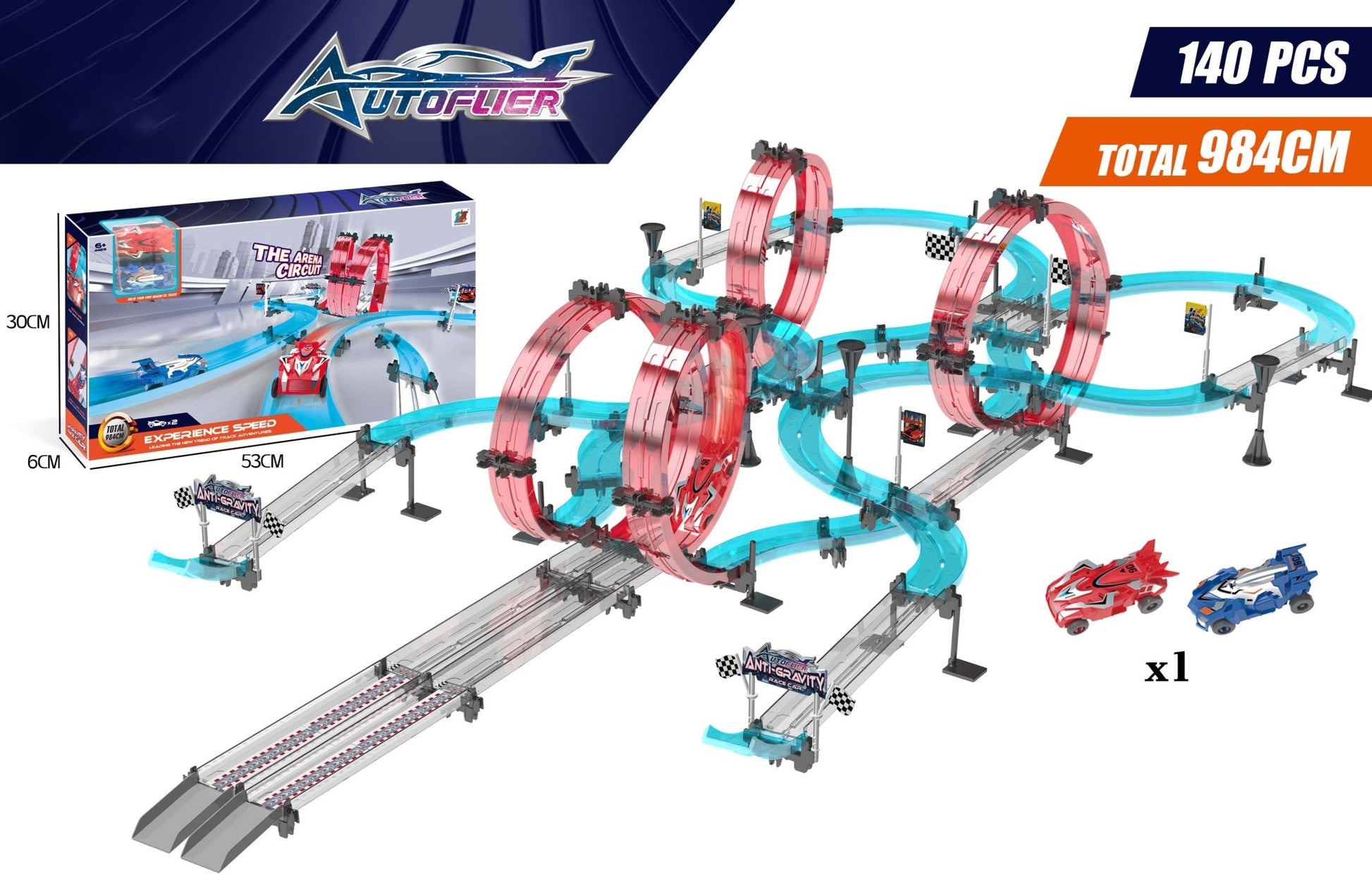 "Super Racing Car Track Toy with Magnetic Anti-Gravity Technology"

"984cm Long Track Race Car Set for Kids"

"Electric High-Speed Racing Cars with Loop Track"

"Dynamic Magnetic Racing Track Toy for Children"

"Super Fast Race Car Toys with Stunt Loops"