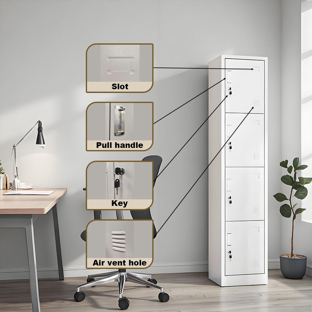 New Tall Steel Locker Cabinet 15″ × 17.7″ × 70.9″ Gray Metal Storage Unit YCDM04 - with | Sold by Uncle Wiener's Wholesale