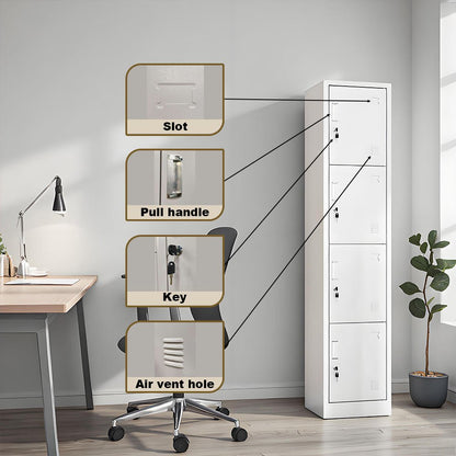 New Tall Steel Locker Cabinet 15″ × 17.7″ × 70.9″ Gray Metal Storage Unit YCDM04 - with | Sold by Uncle Wiener's Wholesale