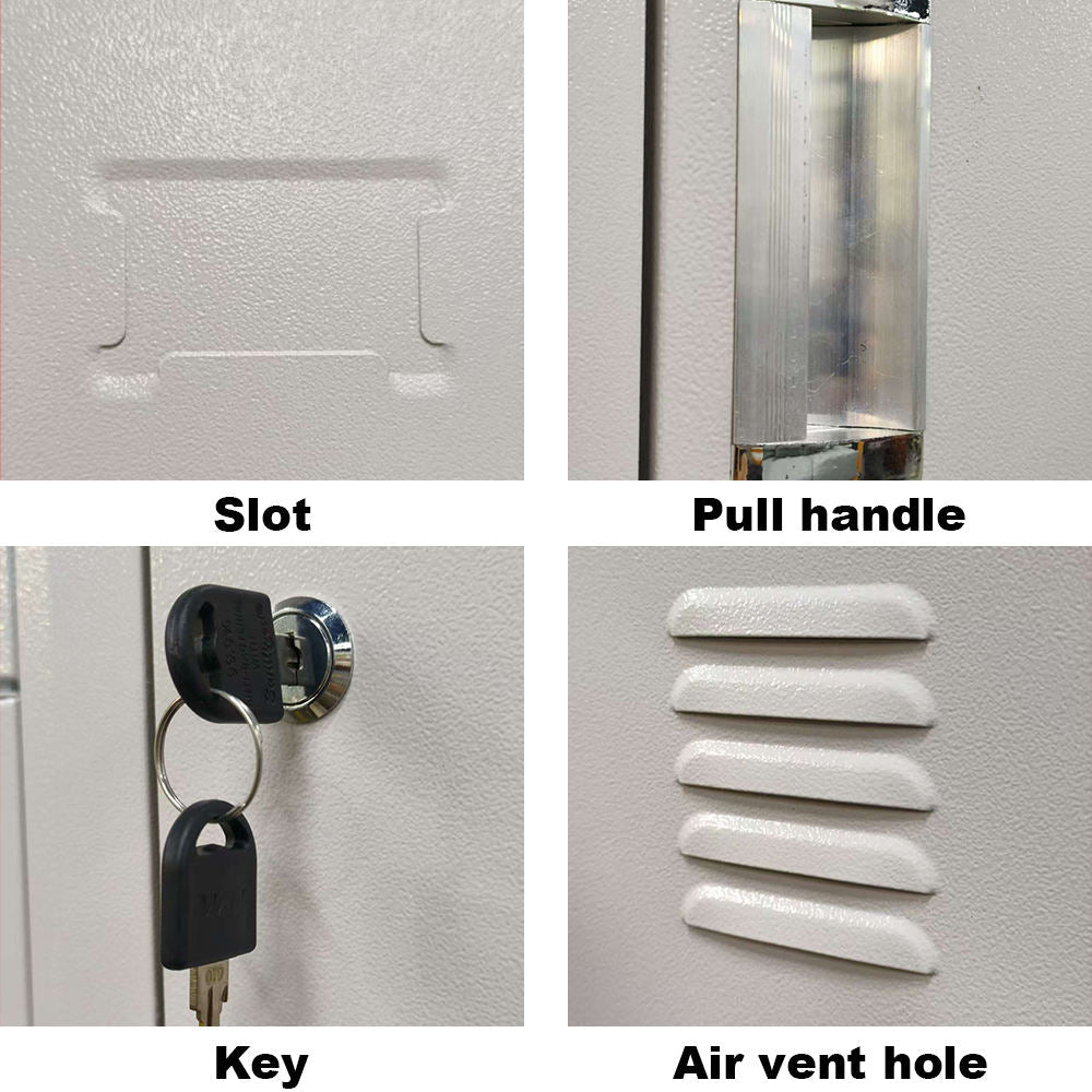 New Tall Steel Locker Cabinet 15″ × 17.7″ × 70.9″ Gray Metal Storage Unit YCDM04 - with | Sold by Uncle Wiener's Wholesale