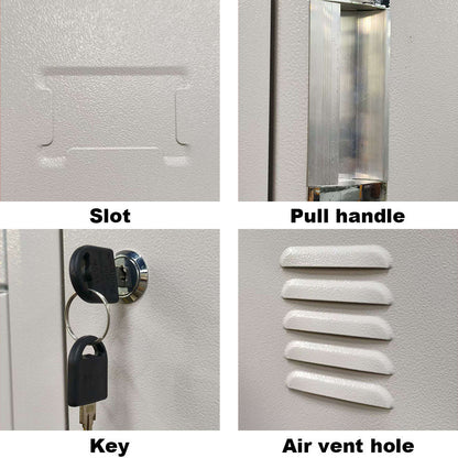 New Tall Steel Locker Cabinet 15″ × 17.7″ × 70.9″ Gray Metal Storage Unit YCDM04 - with | Sold by Uncle Wiener's Wholesale