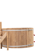 New Thermo Pine Outdoor Hot Tub with External Wood - Fired Heater | Eco - Friendly Luxury Spa SOT1810 - with | Sold by Uncle Wiener's Wholesale