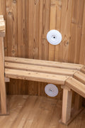 New Thermo Pine Outdoor Hot Tub with External Wood - Fired Heater | Eco - Friendly Luxury Spa SOT1810 - with | Sold by Uncle Wiener's Wholesale