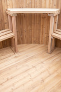 New Thermo Pine Outdoor Hot Tub with External Wood - Fired Heater | Eco - Friendly Luxury Spa SOT1810 - with | Sold by Uncle Wiener's Wholesale