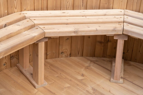 New Thermo Pine Outdoor Hot Tub with External Wood - Fired Heater | Eco - Friendly Luxury Spa SOT1810 - with | Sold by Uncle Wiener's Wholesale