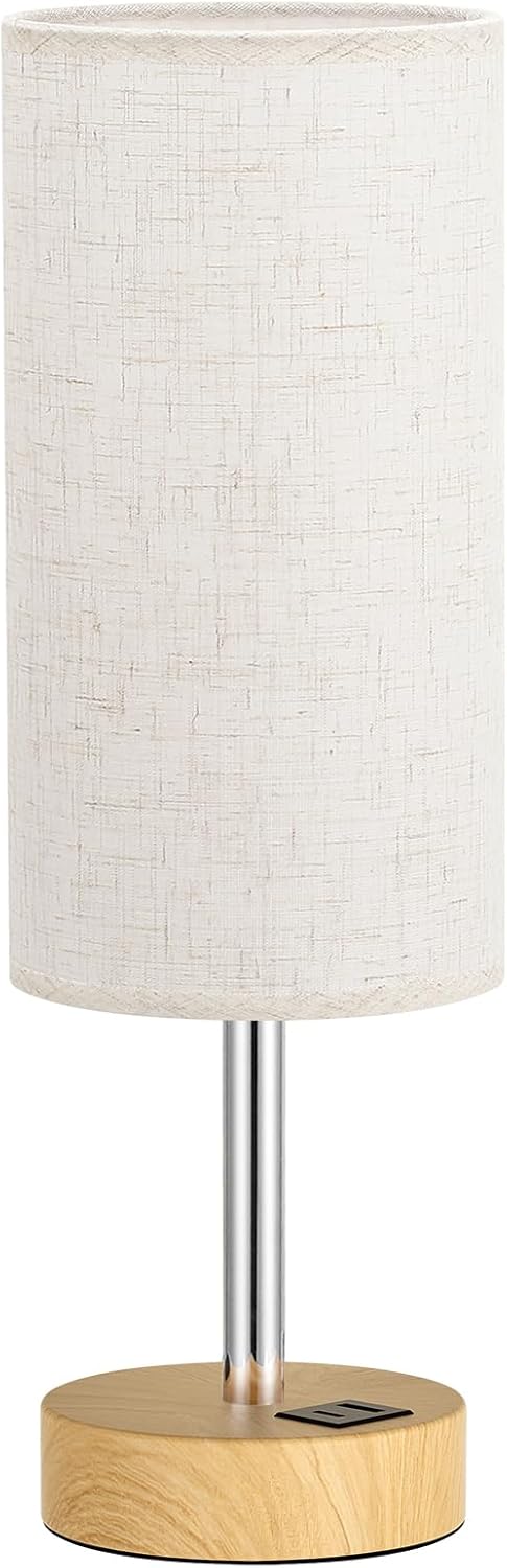 NEW Touch Control Bedside Table Lamp with USB Charging Port Dimmable Night Light White T2674 - with | Sold by Uncle Wiener's Wholesale