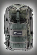 Tracker Tactical Backpack in OD Green – military style with compartments
Side view of tactical backpack with breathable straps and buckles
Tactical backpack opened to show internal pockets and zippers
Outdoor survival backpack with molle system and storage pockets