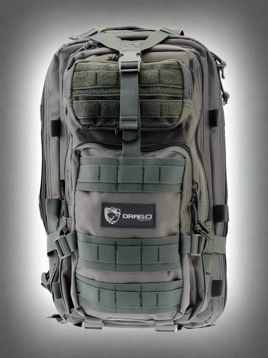 Tracker Tactical Backpack in OD Green – military style with compartments
Side view of tactical backpack with breathable straps and buckles
Tactical backpack opened to show internal pockets and zippers
Outdoor survival backpack with molle system and storage pockets