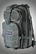 Tracker Tactical Backpack in OD Green – military style with compartments
Side view of tactical backpack with breathable straps and buckles
Tactical backpack opened to show internal pockets and zippers
Outdoor survival backpack with molle system and storage pockets