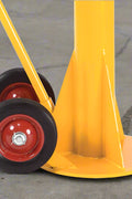 Trailer Stabilizing Jack Stand – 100,000 lb Capacity Yellow with Wheels
TSJ005 Jack Stand – Height Adjustable with Ratchet Handle
Heavy-Duty Jack Stand for Trailers – Side View Extended
Commercial Trailer Jack – Folded View with Wheel Base