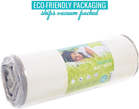 NEW Tri - Folding Bamboo Mattress & Washable Cover: - with Twin XL | Sold by Uncle Wiener's Wholesale