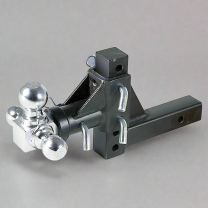 Tri Swivel 3-Ball Hitch Mount – HB004 with 2” Receiver
Rotating Trailer Hitch Ball Set – 3 Ball Sizes View
Heavy-Duty Hitch Mount with Adjustable Drop
Trailer Hitch with Chrome Plated Balls – Side View
Swivel Trailer Ball Hitch with Pins and Clips