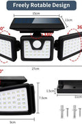 Triple Head LED Solar Motion Sensor Light mounted on exterior wall
Outdoor LED floodlight with adjustable heads and PIR sensor
Weatherproof solar-powered security light for patio and driveway