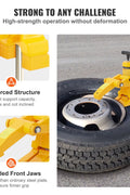 10,000 PSI yellow hydraulic bead breaker kit for truck and ag tires
Foot-operated hydraulic pump with reinforced clamps
Side view of portable tire bead breaker for off-road service
Hydraulic bead breaker claw gripping tire rim
Bead breaker pump and components laid out for heavy-duty use