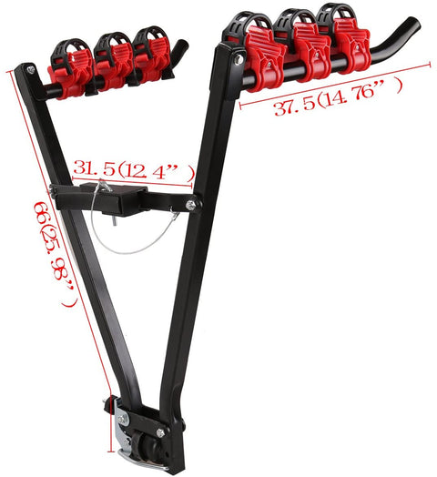 New Trunk Mount Bike Rack for 3 Bikes – Adjustable Car Bike Carrier Rack R3601 - with | Sold by Uncle Wiener's Wholesale