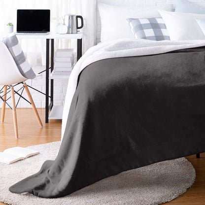 New Ultra Soft Micro Mink Sherpa Throw Blanket – Reversible, Warm & Cozy Fleece Throw for Couch or Bed 920CW - with 90X90 QUEEN SIZE BLUE & WHITE 921BW | Sold by Uncle Wiener's Wholesale