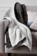 New Ultra Soft Micro Mink Sherpa Throw Blanket – Reversible, Warm & Cozy Fleece Throw for Couch or Bed 920CW - with 50X60 THROW BLANKET GRAY & WHITE 920GW | Sold by Uncle Wiener's Wholesale