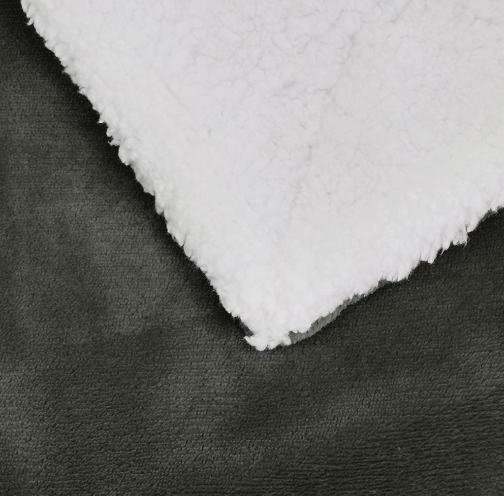 New Ultra Soft Micro Mink Sherpa Throw Blanket – Reversible, Warm & Cozy Fleece Throw for Couch or Bed 920CW - with 50X60 THROW BLANKET BLACK & WHITE 920BW | Sold by Uncle Wiener's Wholesale