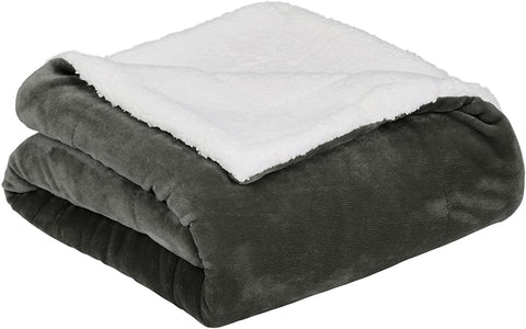New Ultra Soft Micro Mink Sherpa Throw Blanket – Reversible, Warm & Cozy Fleece Throw for Couch or Bed 920CW - with 90X90 QUEEN SIZE BLUE & WHITE 921BW | Sold by Uncle Wiener's Wholesale