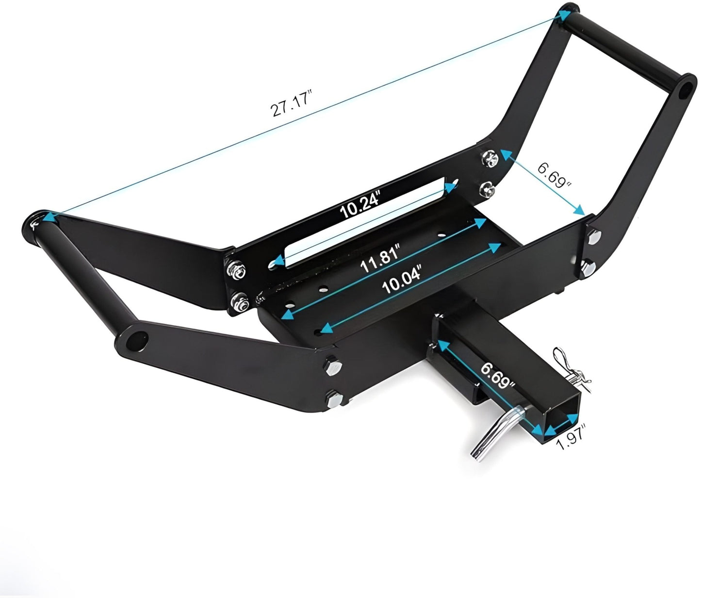 New Universal Folding Winch Mount Cradle – 2" Receiver, 8000 - 13000lb Capacity – Heavy - Duty Steel Frame S1014 - with | Sold by Uncle Wiener's Wholesale