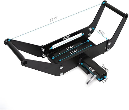 New Universal Folding Winch Mount Cradle – 2" Receiver, 8000 - 13000lb Capacity – Heavy - Duty Steel Frame S1014 - with | Sold by Uncle Wiener's Wholesale