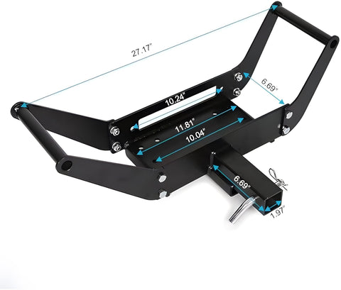New Universal Folding Winch Mount Cradle – 2" Receiver, 8000 - 13000lb Capacity – Heavy - Duty Steel Frame S1014 - with | Sold by Uncle Wiener's Wholesale