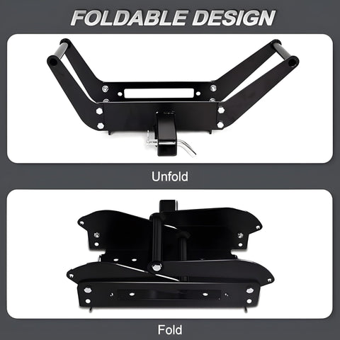 New Universal Folding Winch Mount Cradle – 2" Receiver, 8000 - 13000lb Capacity – Heavy - Duty Steel Frame S1014 - with | Sold by Uncle Wiener's Wholesale