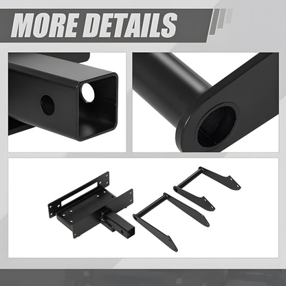 New Universal Folding Winch Mount Cradle – 2" Receiver, 8000 - 13000lb Capacity – Heavy - Duty Steel Frame S1014 - with | Sold by Uncle Wiener's Wholesale