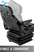 New Universal Forklift & Excavator Seat 1YS29 – Adjustable, Durable PU Leather with Shock Absorber & Seat Belt - with | Sold by Uncle Wiener's Wholesale