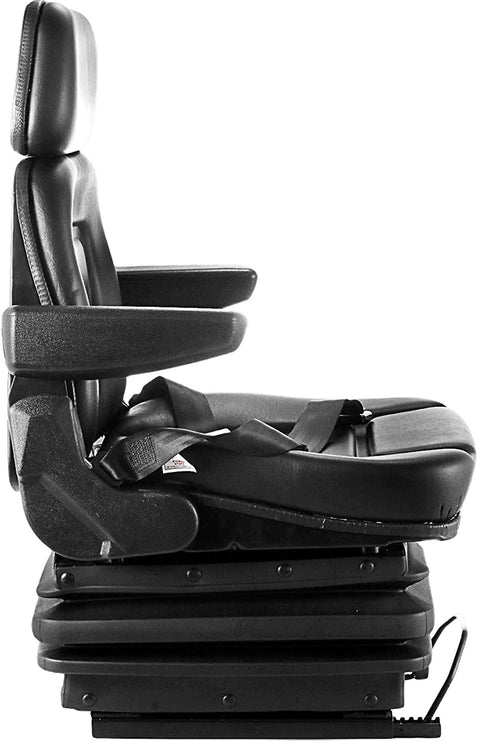 New Universal Forklift & Excavator Seat 1YS29 – Adjustable, Durable PU Leather with Shock Absorber & Seat Belt - with | Sold by Uncle Wiener's Wholesale