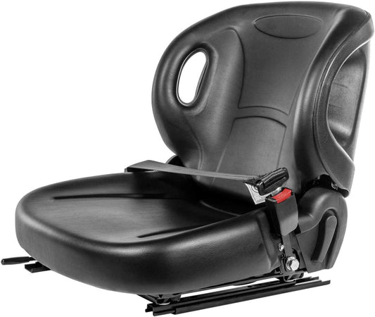 New Universal Forklift & Tractor Seat with Retractable Seatbelt – Heavy Duty PVC | SKU: 126413 - Tractor Attachments with | Sold by Uncle Wiener's Wholesale