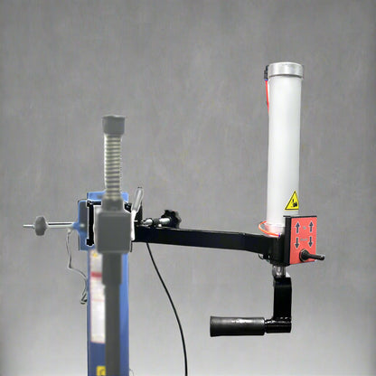 Universal helper arm for tire changer machines – TCHP21
Mountable tire changer arm with roller and guide
Professional tire changer helper arm installed on machine
TCHP21 accessory arm for semi-automatic tire changers
