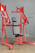 Vertical Chest Press Fitness Machine – Front View – Model LBP1401
LBP1401 Chest Press with Adjustable Seat Height and Red Steel Frame
Close-up of Olympic Plate Holder on Chest Press Machine