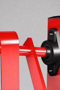 Vertical Chest Press Fitness Machine – Front View – Model LBP1401
LBP1401 Chest Press with Adjustable Seat Height and Red Steel Frame
Close-up of Olympic Plate Holder on Chest Press Machine