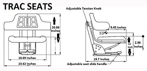 New Waffle Style Tractor Seat with Suspension – Universal Replacement for Lawn Mowers & Tractors 123YY8 - with | Sold by Uncle Wiener's Wholesale