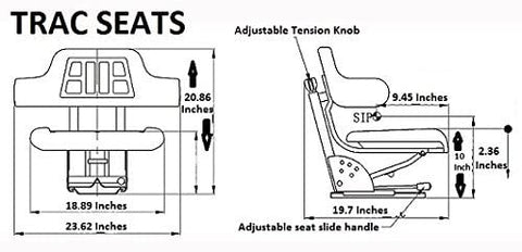 New Waffle Style Tractor Seat with Suspension – Universal Replacement for Lawn Mowers & Tractors 123YY8 - with | Sold by Uncle Wiener's Wholesale
