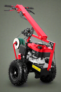Walk-behind cable laying machine with 196cc engine

Side View: Heavy-duty DRCL65C cable trencher for wire installation

Top View: Commercial-grade wire reel laying machine in red