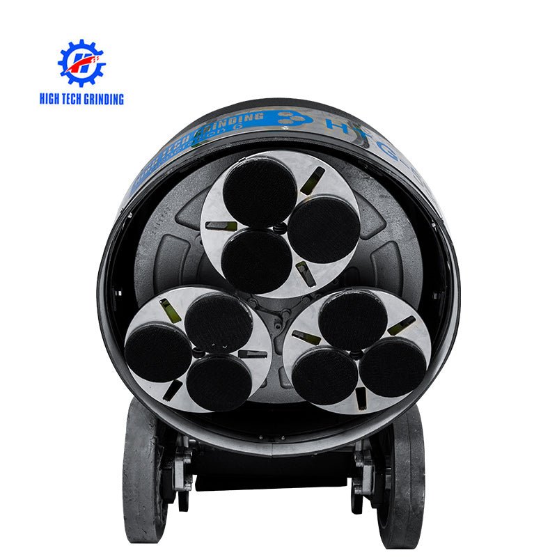 HTG-550 floor grinder front angle

Planetary concrete grinder industrial use

HTG grinder with dust shroud and handles

Concrete floor polishing machine

Three-head floor surface grinder HTG-550