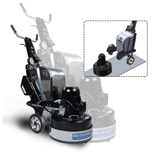 HTG-550 floor grinder front angle

Planetary concrete grinder industrial use

HTG grinder with dust shroud and handles

Concrete floor polishing machine

Three-head floor surface grinder HTG-550