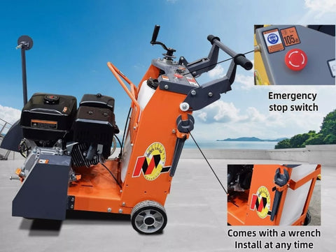 New Walk - Behind Concrete Saw – Heavy - Duty Cutting Machine for Pavement & Asphalt GFS480 - with | Sold by Uncle Wiener's Wholesale