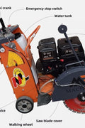 New Walk - Behind Concrete Saw – Heavy - Duty Cutting Machine for Pavement & Asphalt GFS480 - with | Sold by Uncle Wiener's Wholesale