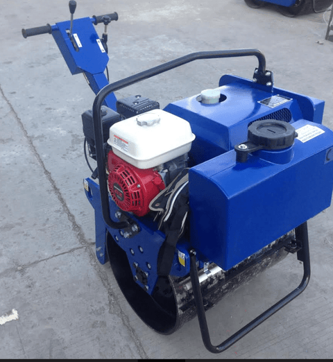 Walk-behind vibratory roller with blue engine cover – compact design
Single drum asphalt roller with 5 HP engine for construction use
Hydraulic vibratory roller for road repair and surface compaction