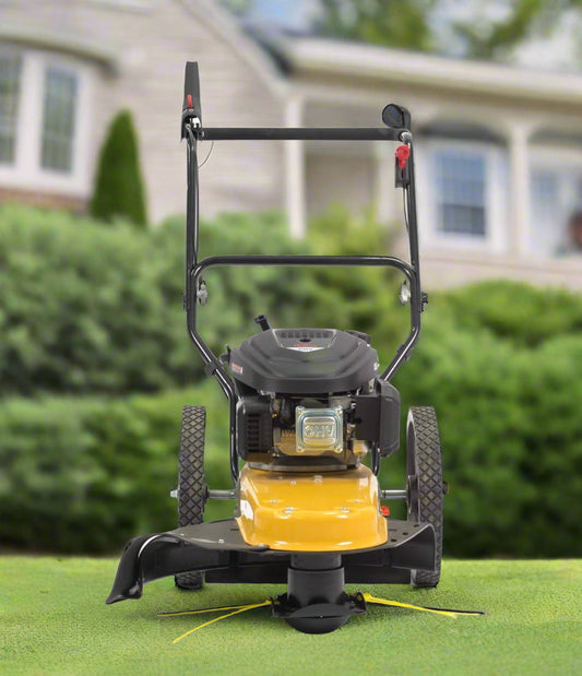 163cc Walk-Behind Wheeled String Trimmer – Heavy-Duty Gas Grass & Weed Cutter with 22-Inch Cutting Path